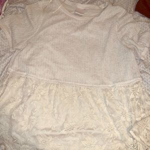 Lauren Conrad Lace Baby Doll Blouse